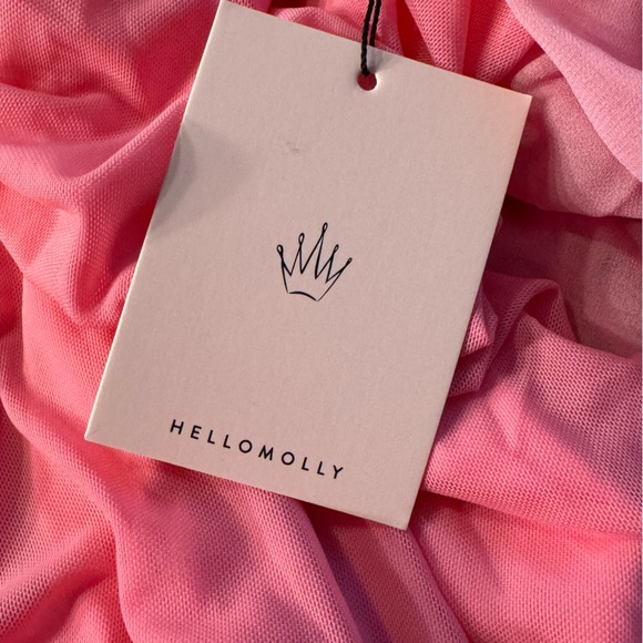 Hello Molly One Shoulder Ruched Mini Dress Size 8 - Picture 7 of 8